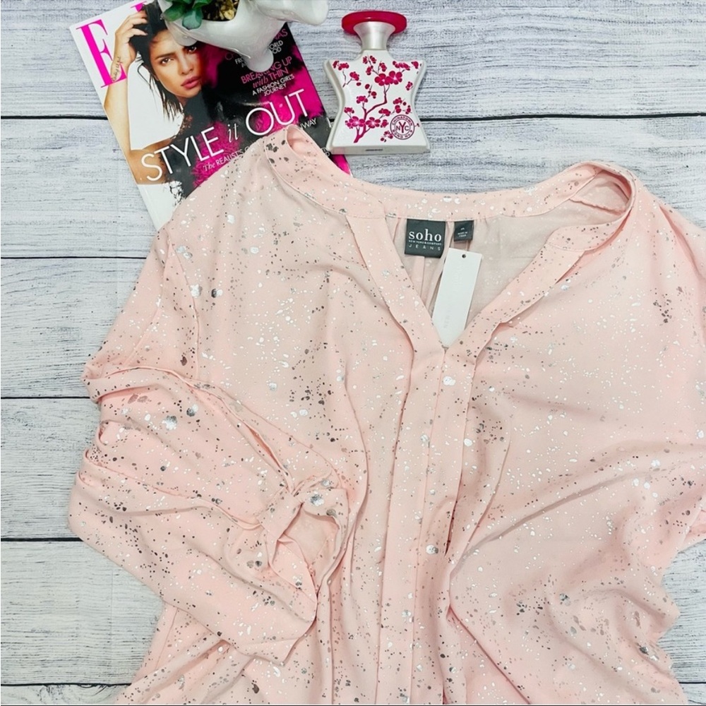 New York & Company Cold Shoulder Blouse